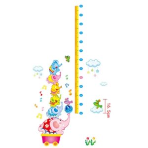 Målebånds wallsticker. Balancerende elefanter. Fra 60-180cm. -