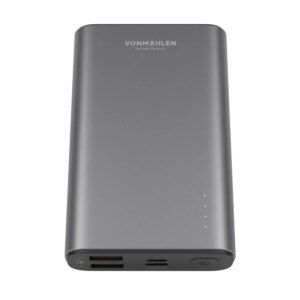 OUTLET: Vonmählen Evergreen Powerbank. Quick Charge 3.0. 10.000 mAh. Dark Gray. -