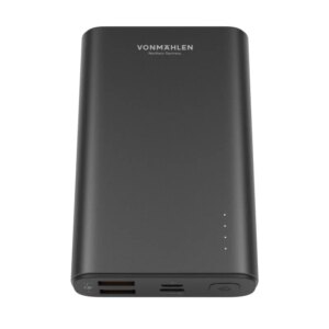 Vonmählen Evergreen Powerbank. Quick Charge 3.0. 10.000 mAh. Sort. -
