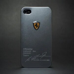 iPhone 4 / 4S Ferrari hard cover. Michael Schumacher hyldest. Silver. -