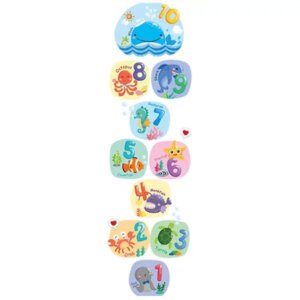 Hinkerude floorsticker med flotte og sjove havdyr. 200x60cm -