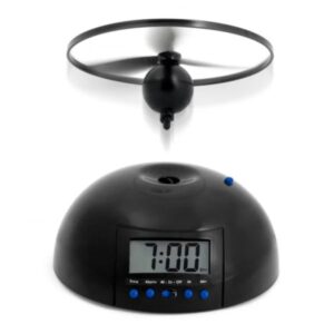 Flyvende vækkeur med propel der âstikker afâ. -