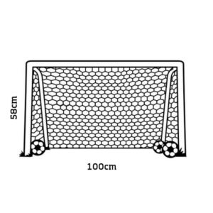 Fodboldmål wallsticker. Få et fodboldmål på væggen. 58x100cm -