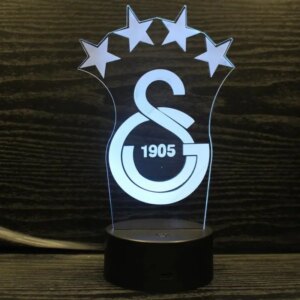 Galatasaray 3D lampe. Farveskift mellem 7 farver. -