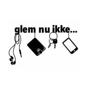 Glem nu ikke wallsticker. Husk at få det hele med. 35x61cm -