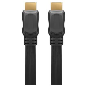 Goobay 4K HD HDMI 2.0 Kabel med Ethernet. Fladt, 60Hz, 4K. 1.5m. Sort -