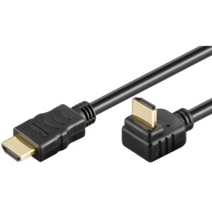 Goobay 4K HD HDMI Kabel med Ethernet. 270Â° vinklet kabel. 1m. Sort -