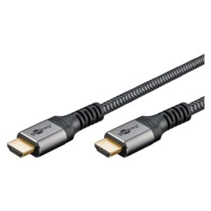 Goobay 4K HDMI Kabel 10 m  -  High Speed med Ethernet og Guldstik (60Hz, Grå) -