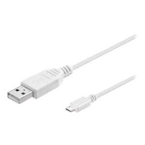Goobay Micro-USB / USB kabel. 15 cm. Hvid. -