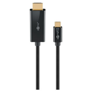 4K USB-C til HDMI Kabel 1 m  -  Goobay (Ultra HD 60Hz, Sort, Guldbelagte stik) -