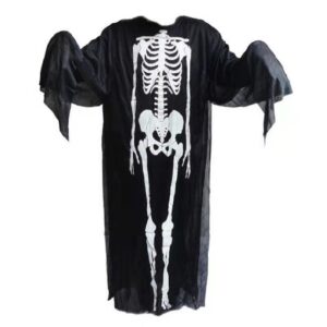 Uhyggeligt Halloween Kostume til Børn. Skelet. Str 140 -