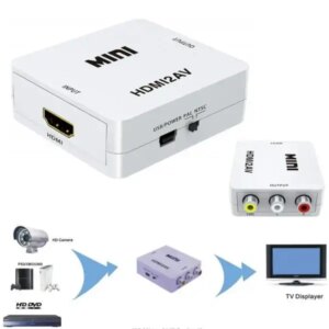 HDMI til AV/RCA Konverter. Full HD 1080p. Hvid -