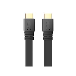 HDMI Kabel 1.5 Meter Sort  -  Fladt design, 1080P HD, 3D og Guld-belagte stik -