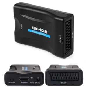 HDMI til Scart konverter. Inkl strømforsyning. -