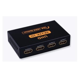 HDMI Splitter - 1 til 4 (1 ind - 4 ud) (3D, 4K ULTRA HD). -
