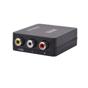 HDMI til AV/RCA Konverter. Full HD 1080p. Sort -