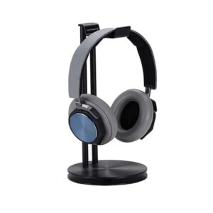Flot Headset Stander i Metal Alu look til alle slags headphones. Sort. -