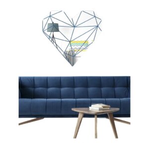 Flot hjertespejl wallsticker. Selvklæbende akryl spejl klistermærker. Et hjerte af 27 små spejle. -