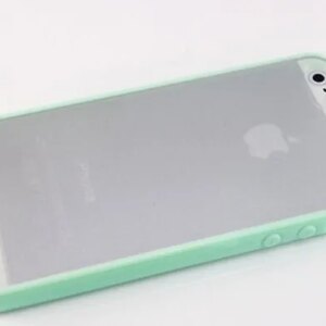 iPhone 5/5S Mat transparent bumpercover. Mint grøn. -