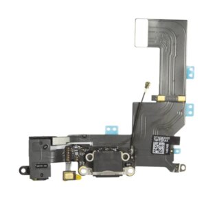iPhone 5S dock connector flex kabel i OEM kvalitet. Sort. -