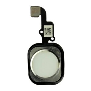 iPhone 6 / 6 Plus Home knap med kabel. OEM kvalitet. Hvid/Silver -