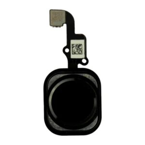 iPhone 6 / 6 Plus Home knap med kabel. OEM kvalitet. Sort. -
