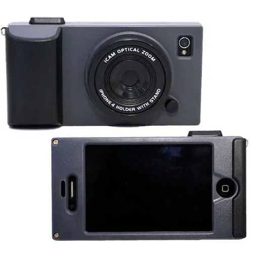 icam-black iCam cover til iPhone 4 & 4S. Sort. -