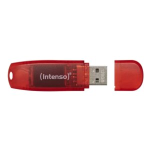 Intenso Rainbow Line USB 2.0 Drive. USB stick hukommelses drev. 128GB. Rød. -