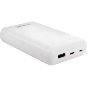 Intenso XS20000 Powerbank. Kraftig powerbank med USB-A/USB-C og 3.1 A. 20000 mAh. Hvid. -