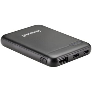 Ultra lille powerbank i lommestørrelse. Intenso XS5000 Powerbank. 5000 mAh. Sort. -