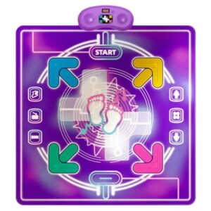 Interaktiv Dansemåtte med Bluetooth. Sjov, Musik og Bevægelse for Børn -