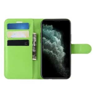 iPhone 11 cover & stander med kreditkortholder. Grøn. -