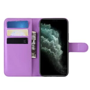 iPhone 11 cover & stander med kreditkortholder. Lilla. -
