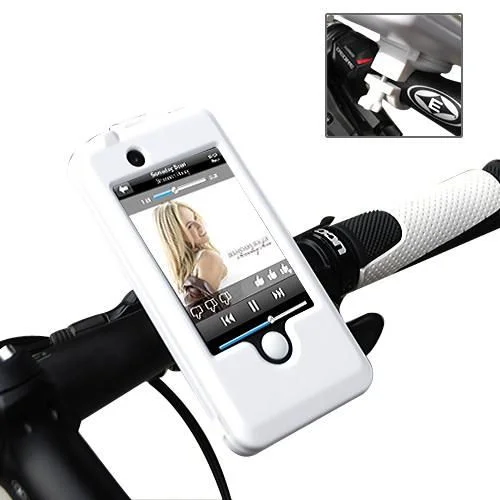 ip4-cykelholder Vandtæt cykelholder / styrholder til iPhone 4 / 4S. Hvid. -