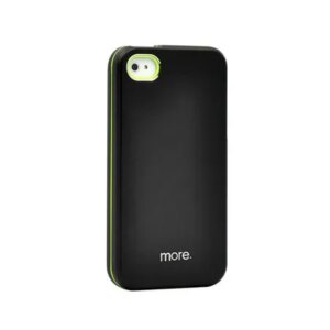 MORE Armor Metal Hybrid Case til iPhone 4 & 4S. Sort / neon gul. -