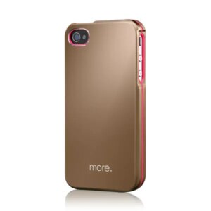 MORE Armor Metal Hybrid Case til iPhone 4 & 4S. Gold / pink. -
