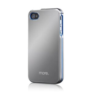 MORE Armor Metal Hybrid Case til iPhone 4 & 4S. Silver / blå. -