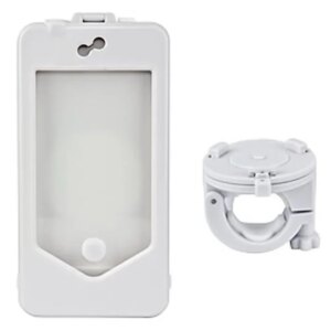 Vandtæt cykelholder / styrholder til iPhone 5/5S. Hvid. -