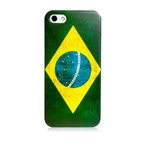 ip5-flag-brasil Brasiliansk flag. Retro cover til iPhone 5/5S. -