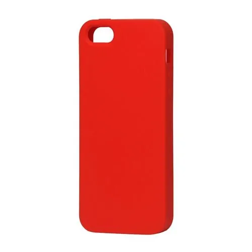 ip5-gummi-red Gummi cover til iPhone 5/5S. Blank rød. -