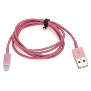 Lightning-USB Datakabel. 1 m. Pink. -
