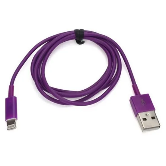 ip5-lightning-purple Lightning-USB Datakabel. 1 m. Lilla. -
