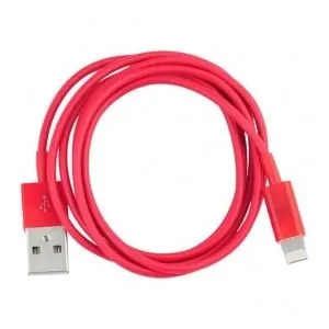 Lightning-USB Datakabel. 1 m. Rød. -