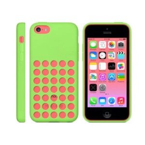 Flot silikonecover i cirkeldesign til iPhone 5C. Grøn. -