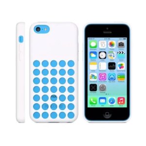 Flot silikonecover i cirkeldesign til iPhone 5C. Hvid. -