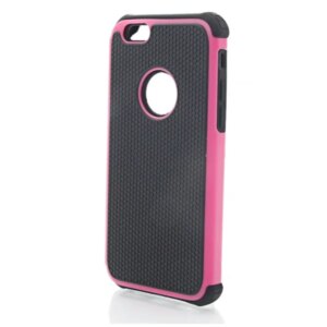 2 i 1 fodbold-mønstret cover til iPhone 6/6S. Hot pink. -