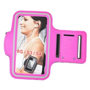 Sportsarmbånd til iPhone 6/6S, iPhone 7 & iPhone 8. Hot pink. -