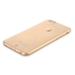 Baseus 0.7mm Slim Gel Cover til iPhone 6/6S. Gennemsigtig gold. -