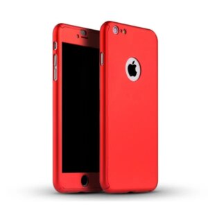 Full body cover til iPhone 6/6S. Inkl skærmbeskyttelse. Rød. -