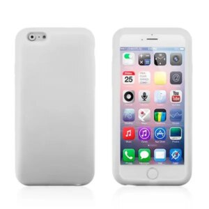 Silikone cover til iPhone 6/6S. Hvid. -